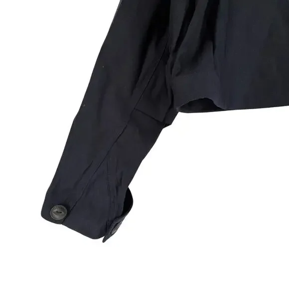 Rag & Bone Piper Linen Jacket Navy SZ L Big Pockets Adjustable Waist NWOT - Picture 8 of 11